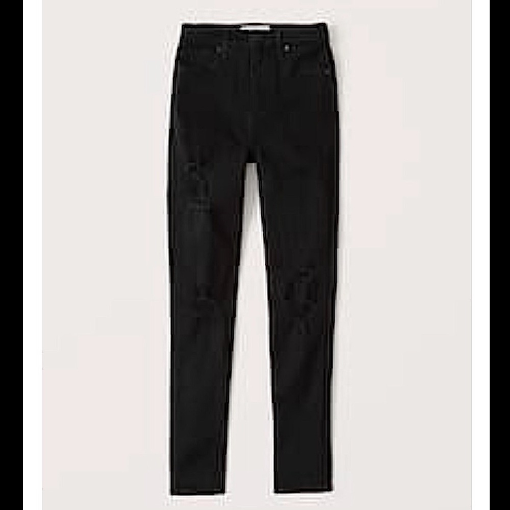 A&F 32S Skinny High Rise Black Jeans